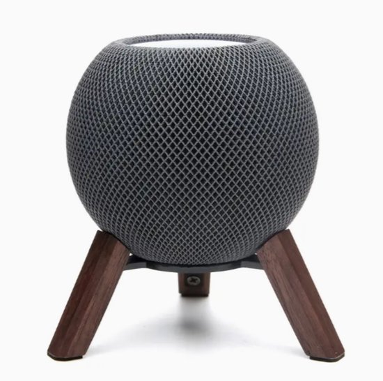 Speaker Standaard Geschikt Voor Apple HomePod Mini - Tripod Standaard - Muziek Box Houder - Hout van Merkloos