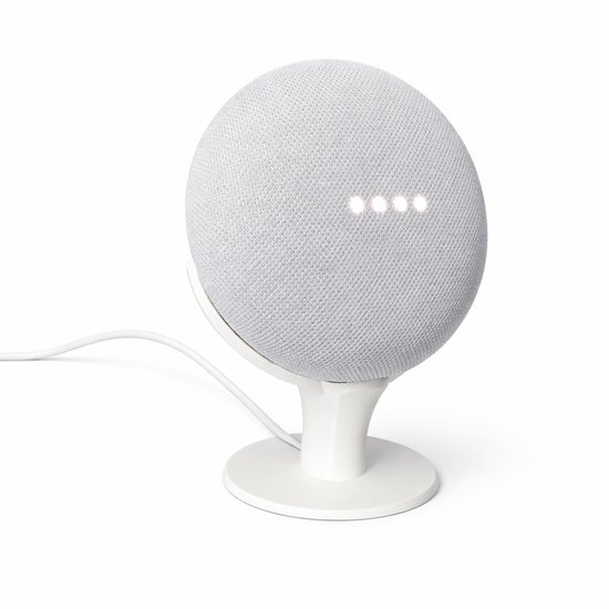 Speaker Standaard Geschikt voor Google Nest Mini & Google Home Mini – Verhoogde Houder – Slimme Speaker Accessoire – Verbeterde Geluidskwaliteit & Microfoon – Kabelmanagement – Geschikt voor Gen 1 & 2