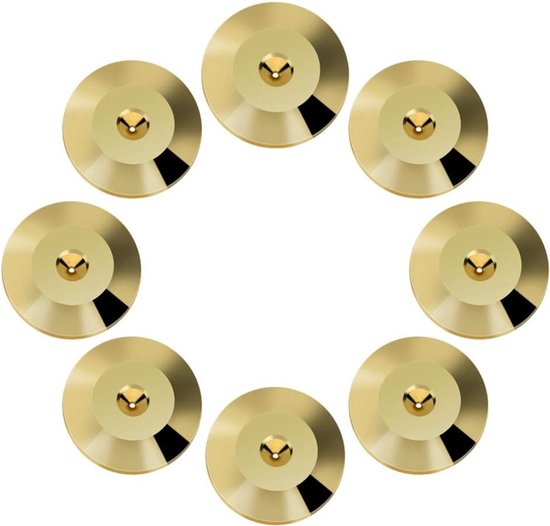 Speaker Voet Spike Pads - 8 Stuks Universele Koperen Geluidsisolatie Voetmat voor Versterker, Platenspeler en CD Speler (25mm x 4mm)