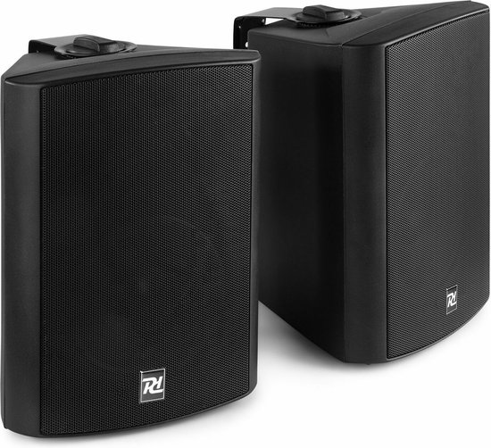 Speakerset Bluetooth - Power Dynamics DS65MB - Met mp3 speler en muurbeugels - Zwart van Power Dynamics