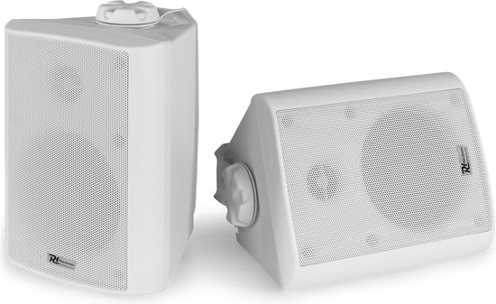 Speakerset, geschikt voor buiten - Power Dynamics BC40V witte speakerset voor 100V systemen en 8 Ohm - 100W van Power Dynamics