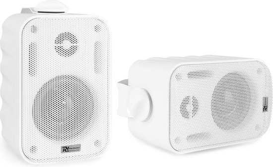 Speakerset - Power Dynamics BC30V witte speakerset - 60W - Waterbestendig dus ook geschikt voor buiten - 100V / 8 Ohm van Power Dynamics