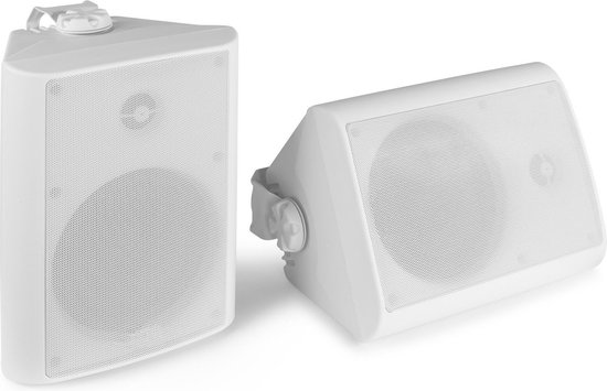 Speakerset voor binnen en buiten - Power Dynamics BGO65 witte 6.5 speakerset voor tuin, terras, etc. - 150W van Power Dynamics