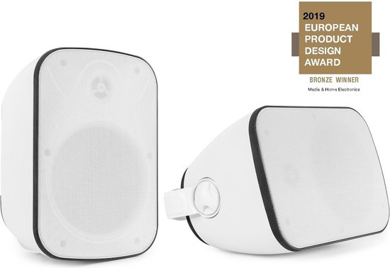 Speakerset voor binnen of buiten - Power Dynamics BD50W speakerset 120W - Wit - Geschikt v van Power Dynamics
