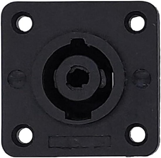 Speakon Connectoren - 4-Pin Plug - Luidspreker Aansluiten - D-Type Chassis - Standaard Formaat - Zwart