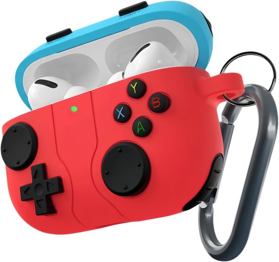 Spelcomputer Hoesje Compatible with Apple AirPods Pro 3 (2025) van Verdikte Siliconen - Rood