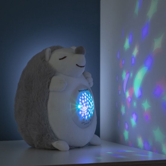 Spikey - Geluid en Lichtprojector Knuffel met White Noise voor Een Rustgevende Nacht van Ansmann.