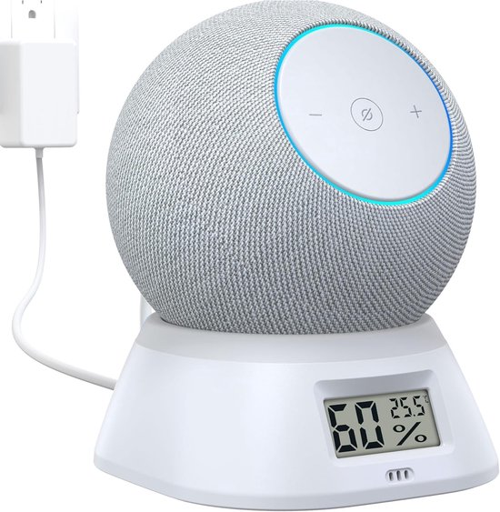 Stand voor Dot Max, Dot & Nest Mini – Thermometer en Hygrometer, Desk Stand met Kabelbeheer voor Slaapkamer, Woonkamer en Kantoor (Wit)