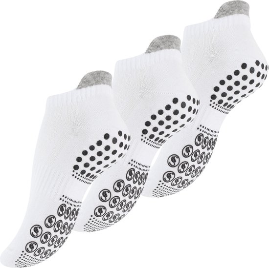 Stark Soul - Yogasokken met ABS zool - Wit - 3 paar - Maat 39/42 van Stark Soul