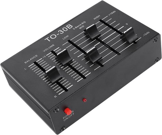 Stereo Equalizer Voorversterker met 3-Bands Balansregeling en Volume - Hifi Audio Aanpassing