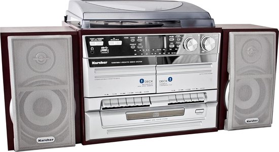 Stereo set met platenspeler van Merkloos