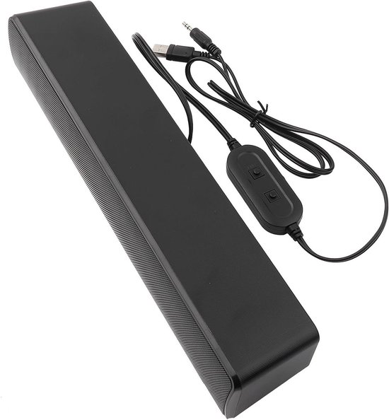 Stereo Soundbar - PC Luidspreker - Muziek Luisteren - 3D Stereo Geluid - 32 cm - Zwart van Merkloos