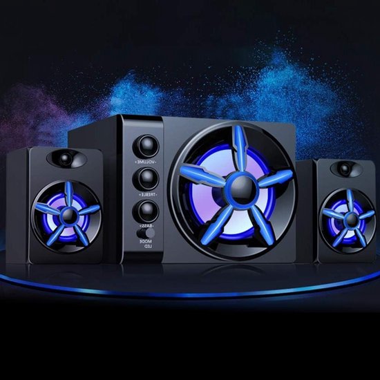 Stereo Subwoofer Systeem - Krachtige Bas - Muziek Luisteren - Onafhankelijke Toonregeling - 4 Inch Woofer - Zwart
