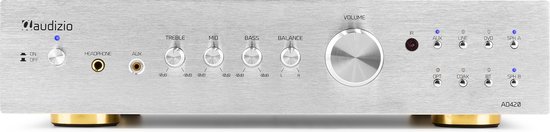 Stereo versterker - Audizio AD420A - 4-kanaals hifi versterker met Bluetooth - Subwoofer aansluiting