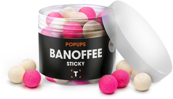 Sticky Banoffee Pop-ups | Pop up Boilies | Pop Ups Karper | Pop Ups Vissen| Boilie Popups| Karper Aas | Karper Vissen | Karper Voer | Karpervissen