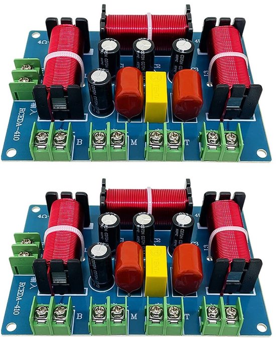Store_9 - Speaker Crossover - 4-Weg 200W HiFi Audio - Frequentieverdeling voor Thuisbioscoop - 2 Stuks - Helder Geluid en Krachtige Bas - Geschikt ... van Merkloos
