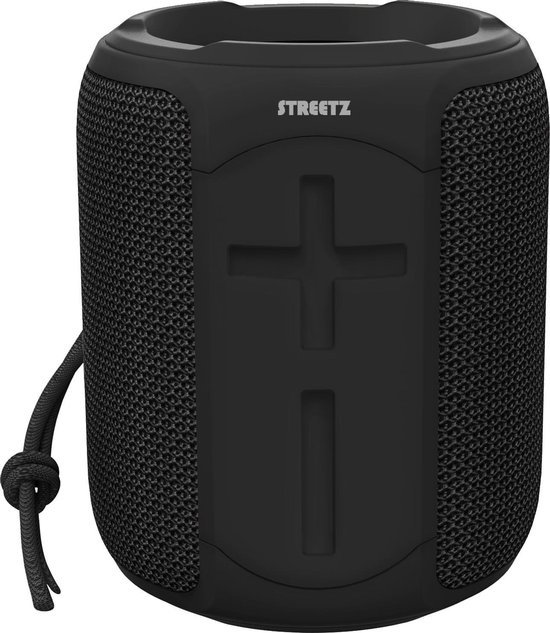 Streetz Waterproof Bluetooth Speaker, 2x 5 W, AUX, built-in mic - Black van Streetz