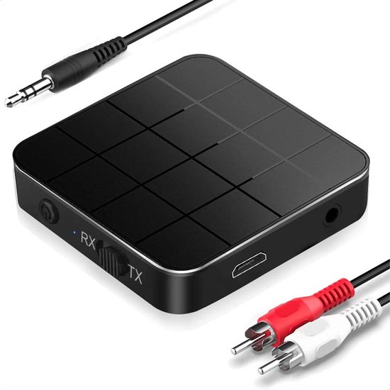 Strex Bluetooth Transmitter & Receiver 2 in 1 - BT 5.0 - 3.5MM AUX / RCA - Bluetooth Zender - Bluetooth Ontvanger - Bluetooth Transmitter - Bluetooth Receiver van Strex