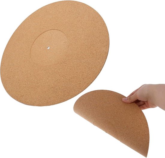 Stringstable Mat,12in Turntable Slipmat Mat Record Pad Soft Cork Anti -static Non-skid Stringstable Slipmat Pad Diameter 295mm