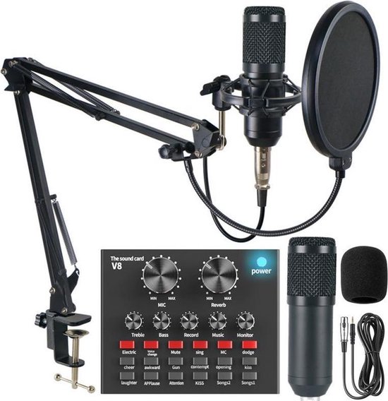 Studio Microfoon - Zwart - Inclusief Accessoires