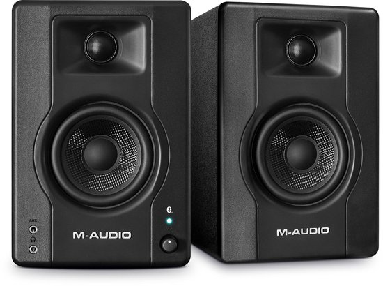 Studio Monitor Speakers 120W Stereo, Bluetooth, Actieve PC Speakers met 3,5 inch Woofer, Hifi Geluid voor Muziekproductie en Gaming