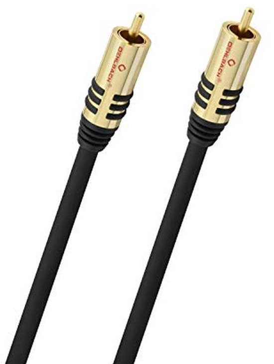 Subwoofer Cinch Kabel - 5m - Flexibele Audiokabel voor Diepe Frequenties - Zwart