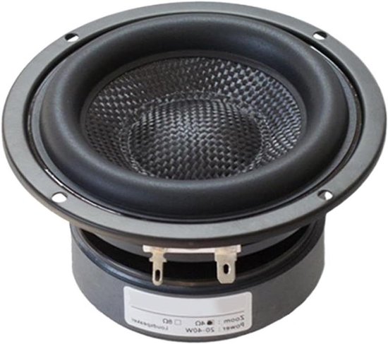 Subwoofer Eenheid - Hifi Luidspreker - Muziekbeleving Verbeteren - Diepe Bas Weergave - 3 Inch - Zwart