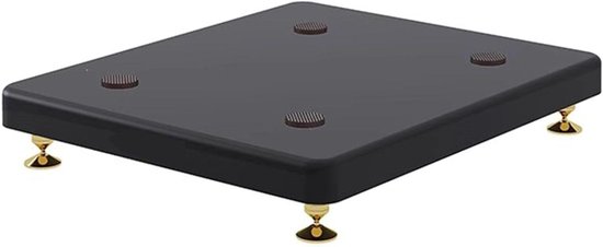 Subwoofer Isolatie Stand - Speaker Platform - Verbeteren Geluidskwaliteit - Koperen Spike Voeten - 30 x 35 cm - Houtkleur
