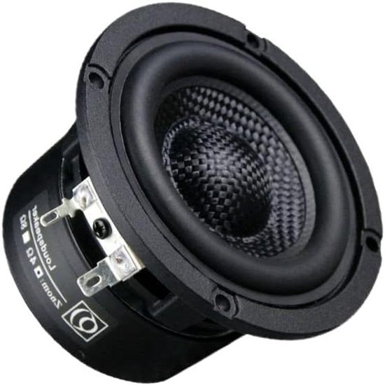 Subwoofer Speaker - Hifi Bass - Home Theatre - Glasvezel Membraan - 3 Inch - Zwart