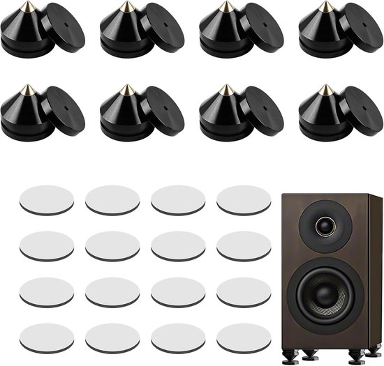 Subwoofer Spikes met Antislipmatten en Basispads voor HiFi Apparaten
