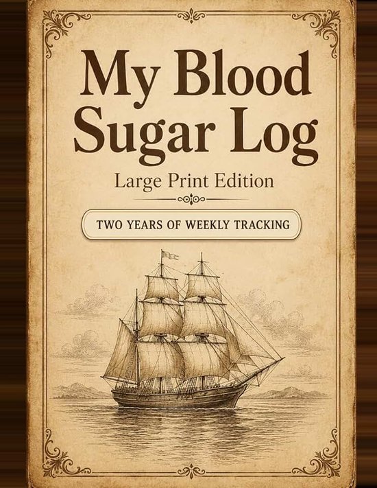 Sugar Log: Large Print Edition: Easy Blood Glucose Journal for Seniors with Extra-Large Writing Spaces — 2 Years of Daily Fasting and After-Meal Tracking