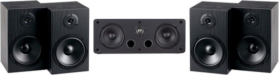 Surround Luidsprekerset - 5.0 Systeem - Home Cinema Geluid - 2-weg Full Range - 5 Boxen - Zwart