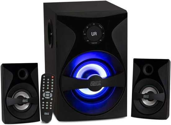Surround Sound Systeem - Multimedia Speakerset - Home Entertainment - LED Display - 200 Watt - Zwart