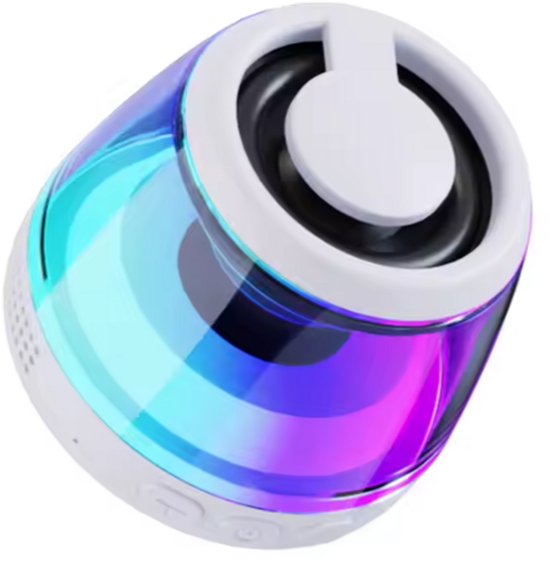 SX-M2 Bluetooth Mini Speaker – Magnetische Telefoonhouder – RGB Lichtshow – Compact & Draagbaar – Tot 5 Uur Speeltijd – IPX4 Spatwaterdicht van Lenco
