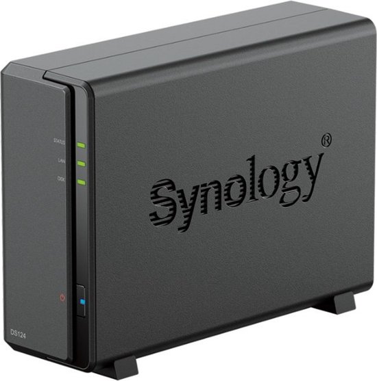 Synology DiskStation DS124 data-opslag-server NAS Desktop Ethernet LAN Zwart RTD1619B van Synology