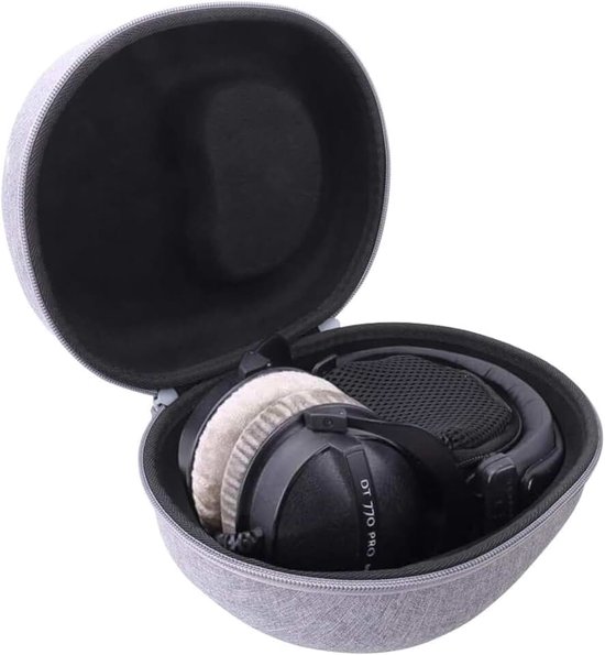 Tas voor beyerdynamic DT 770/990 PRO over-ear studiohoofdtelefoon van Aenllosi, alleen tas (grijs) | Beschermende EVA-structuur, schokbescherming, waterafstotend buitenmateriaal, krasbescherming