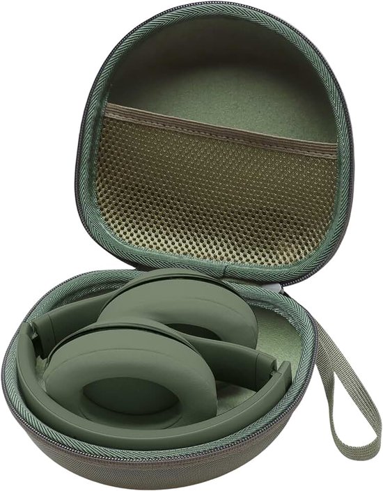 Tas voor universele opvouwbare hoofdtelefoon kinderen (donkergroen) | Compatibel met JBL Junior 470NC 320BT, iClever, POGS, EarFun, JoySpark, Marshall Major V, DOQAUS, UGREEN, PowerLocus