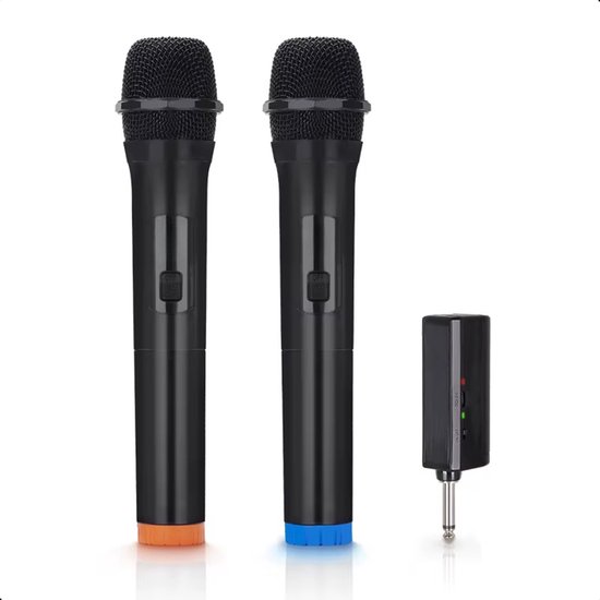 Tech Essentials Draadloze Microfoon - 2 Stuks - USB-C Ontvanger - Karaoke - ASMR - Studio - Geschikt Voor Partybox - 3.5-6.3mm Jack