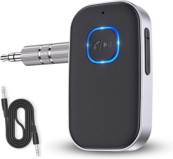 Techard Bluetooth Receiver Auto BT 5.0 - 3.5MM AUX Bluetooth Ontvanger Handsfree Bellen Bluetooth Audio Receiver - Inclusief Kabel en Plug van Techard
