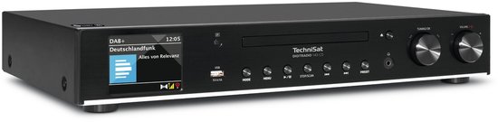 TechniSat DIGITRADIO 143 CD (V3) - HiFi-tuner, internetradio (DAB+, FM, Wi-Fi audio-streaming functie, Bluetooth, Spotify Connect, CD-speler, app-bediening, afstandsbediening