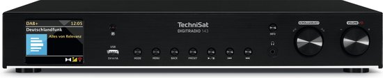 TechniSat DIGITRADIO 143 (V3) - HiFi tuner internetradio (DAB+ digitale radio, Bluetooth audio streaming, Spotify Connect, werpantenne, afstandsbediening, breedte 43,5 cm)
