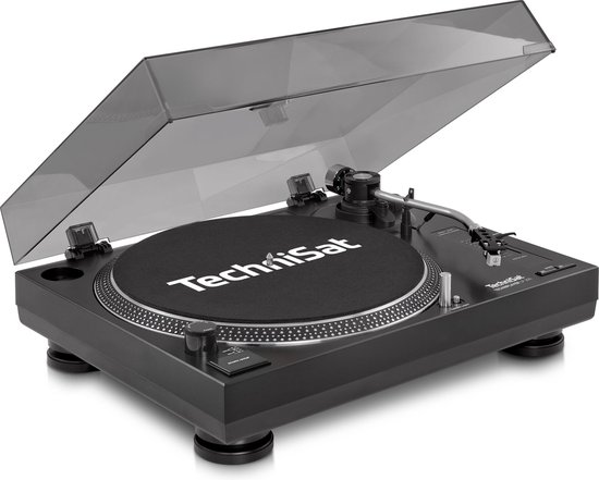 TechniSat TECHNIPLAYER LP 300 - professionele USB-DJ-platenspeler (met scratch-functie en digitaliseringsfunctie, toerental: 33/45 omw/min, kwartsgestuurde directe aandrijving) zwart