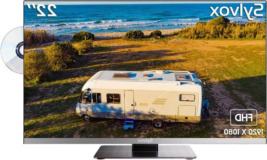 Televisie met DVD - Draagbare TV - Reizen en Ontspanning - Geïntegreerde DVD-speler - 22 inch - Zwart