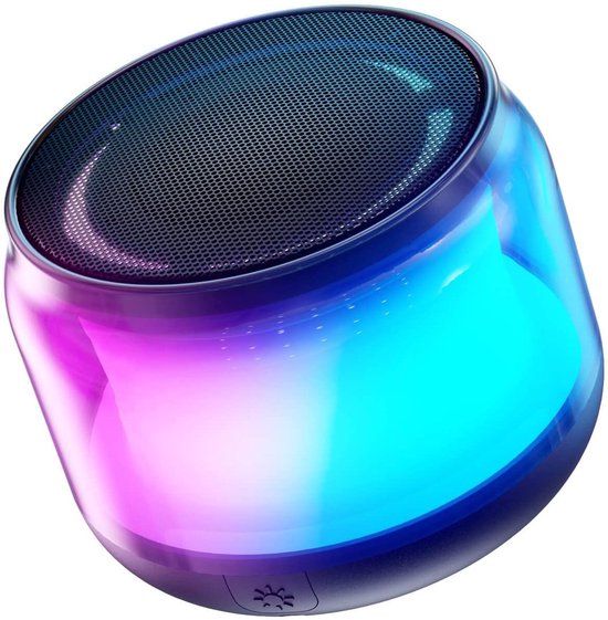 TENZHVXI - Mini Speaker - Bluetooth Speaker Voor Kinderen - Met Lichtjes/Draadloos Stereo - Voor Thuis, Reizen En Feesten Black van Merkloos
