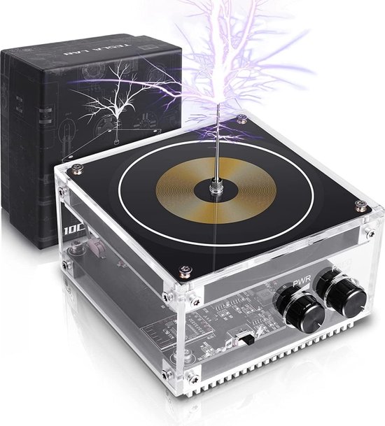 Tesla Coil - Tesla Coil Music - Tesla Coil Speaker - Muziek Speaker - Bluetooth - Verstelbare Bliksem - Elektrische Speaker van ByteZone