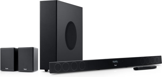 Teufel CINEBAR 11 Surround 4.1-Set - Soundbar met draadloze subwoofer en rearspeakers - Bluetooth met aptX - Virtuele surround sound - zwart van Teufel