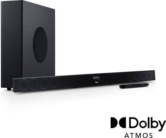 Teufel CINEBAR 11 voor Dolby Atmos 2.1-Set - Soundbar met draadloze subwoofer - Bluetooth met aptX - Virtuele surround sound - zwart van Teufel