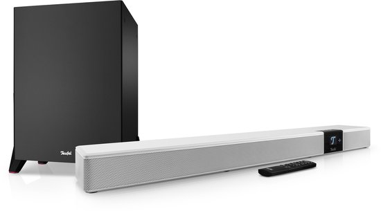 Teufel CINEBAR 22 Power Edition - 5.1-kanaals Dolby Atmos-soundbar met draadloze, krachtige subwoofer, 8 luidsprekers, thuisbioscoopsysteem, HDMI 3D ARC CEC, 4K-doorvoer, touchscreen - zwart van Merkloos
