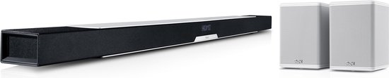 Teufel CINEBAR LUX Surround 5.0-Set - Slanke high end bluetooth soundbar - HDMI - Geïntegreeerde subwoofer - Rearspeakers - Bluetooth - Spotify - wit van Teufel