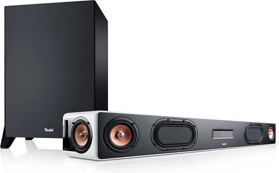 Teufel CINEBAR ULTIMA Power Edition - Soundbar met draadloze subwoofer T 10 - Bluetooth - wit van Merkloos